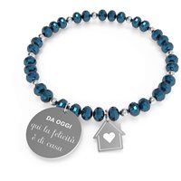 Bracciale 10 Buoni Propositi Donna Crystal in Acciaio B-5258/BL - B-5258/BL